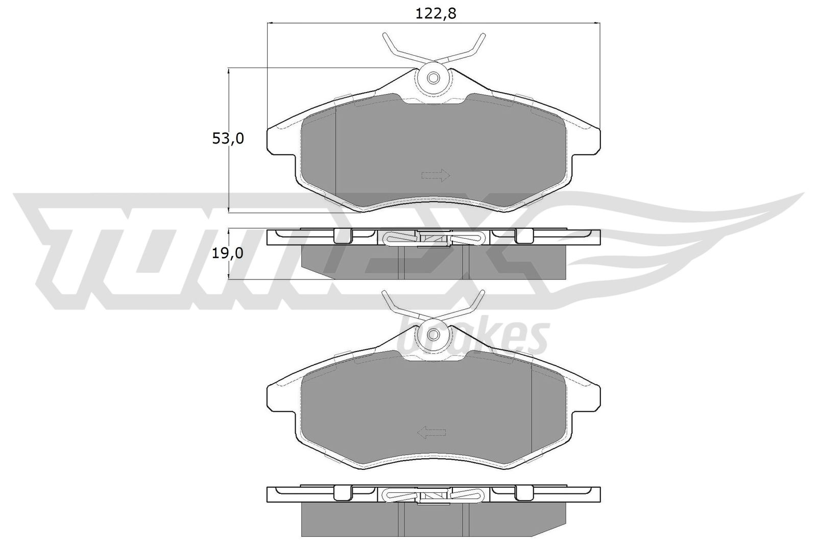 Sada brzdových platničiek kotúčovej brzdy TOMEX Brakes